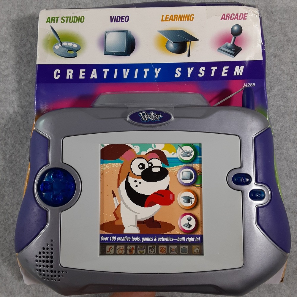 Fisher-Price Pixter Creativity System Handheld Silver Purple J4286 New No Box